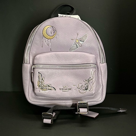 NWT Coach Chelsea Champlain Mini Charlie Backpack Purse Purple Tattoo Graphic - Picture 4 of 11